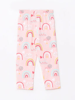 Polo Yaka Uzun Kollu Bask?l? K?z Bebek Pijama Tak?m? - Waikiki фото 3