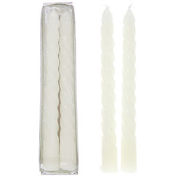 Цена за 5 шт. Свечи витые "Нежность" 2шт 15 см, цвет белый