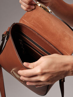 Сумка кожаная через плечо Deboro 3158 коппер
