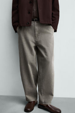 PANTAL?N BALLOON FIT / Gris / Azul - Zara фото 5