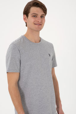 Erkek Regular Fit Bisiklet Yaka Gri Basic Ti__rt Sepette S_rpriz _ndirim - U.s. polo assn фото 3