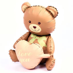 Воздушный шар фольгированный 37 Медвежонок с сердцем, матовый, под воздух - Страна карнавалия фото 4