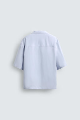CAMISA KIMONO VISCOSA - LINO / Celeste - Zara фото 7