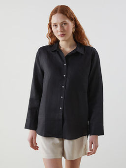 Oversize %100 Keten Kad?n G?mlek