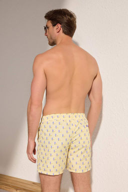 TRENDYOL MAN Sar? Standart Boy Dondurma Bask?l? Deniz Sortu TMNSS25DS00006 - Trendyolmilla фото 4