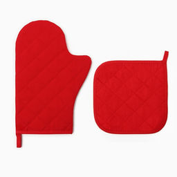 Набор подарочный Этель Christmas melody, варежка 20?28 см, прихватка 19?19 см, хлопок 100%  фото 3