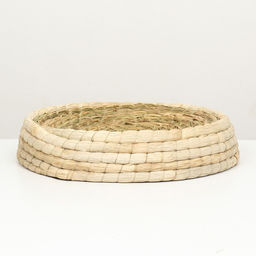 Экологичный лежак для животных (хлопок+рогоз), 30 см, белая - Пижон фото 2