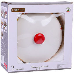 30784 Блюдо д/блинов с крышкой 23,8х23,8х9,7см 2пр Романтика дол LR (х12) - Mayer&boch фото 3