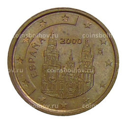 Монета 2 евроцента 2000 года Испания