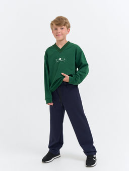 Брюки прямые для мальчика Синие 7+ - Bungly фото 2