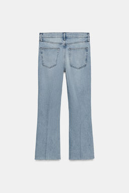 JEANS ZW COLLECTION CROPPED FLARE TIRO MEDIO / Azul claro