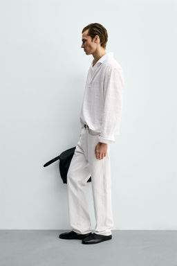 CAMISA POLO ESTRUCTURA / Blanco - Zara фото 4