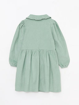 Bebe Yaka Basic Uzun Kollu Kadife K?z ?ocuk Elbise - Waikiki фото 2