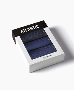 ATLANTIC 3MP-198 Трусы спорт Button - набор 3 шт. темно-синий + голубой + темно-голубой  фото 7