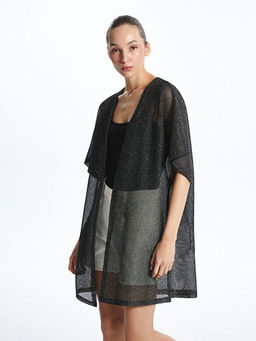 ?al Yaka Parlak G?r?n?ml? Kad?n Kimono