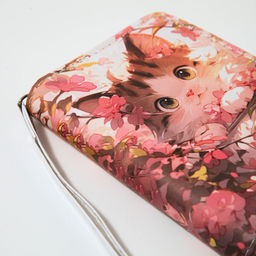 Кошелёк детский Выбражулька «Кот в цветочках», на молнии, разноцветный