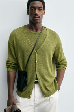 LINEN BLEND CARDIGAN - Zara фото 7