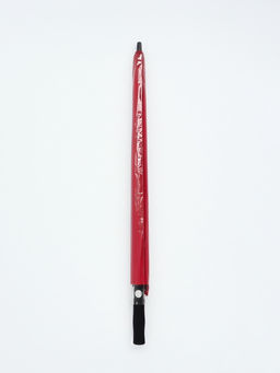 Зонт - трость полуавтоматический «Однотон», эпонж, 8 спиц, R=60/70 см, d=120 см, красный