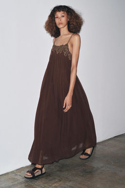 ZW COLLECTION LONG EMBROIDERED DRESS