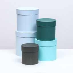 Набор шляпных коробок 5 в 1 Гармония , 20 х 20 - 14 х 14 см