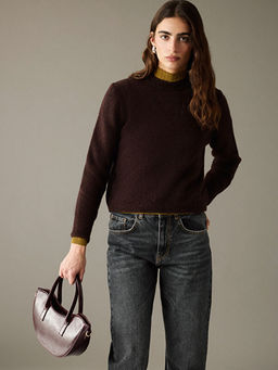 Bisiklet Yaka Kad?n Triko Kazak