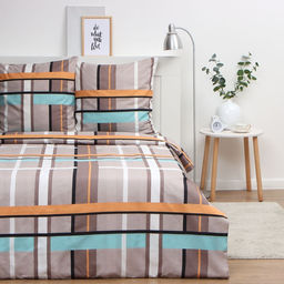 Постельное бельё Экономь и Я дуэт Клетка (вид 3) 143х215см-2шт, 215х220см, 70х70см-2шт, полисатин, 80г/м