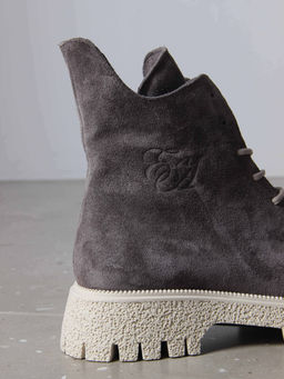 Ботинки 228.V.1541be. Серый замок замша/Байка