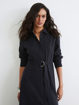 Beli Kemerli G?mlek Elbise