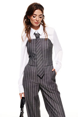 Костюм трехпредметный (блузка+брюки+галстук) - Elletto фото 15