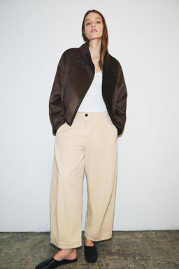 ZW COLLECTION BARREL CORDUROY TROUSERS