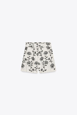 EMBROIDERED PAPER BAG BERMUDA SHORTS - Zara фото 6
