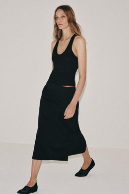 ZW COLLECTION VENTED MIDI SKIRT - Zara фото 4
