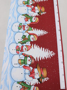 Дорожка Снеговики-озорники, ш.0.5м, хлопок-100%, 228гр/м.кв - Купава фото 2
