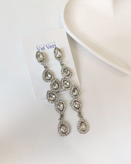 Вечерние серьги с чешскими стразами