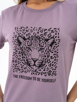 Футболка хлопок 100%,серо-лавандовая - Binita фото 7