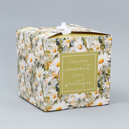 Складная коробка Ромашки, 18 х 18 х 18 см