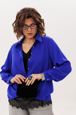 Блуза ANELLI 1663 ослепительно синий  фото 2