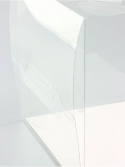 Коробка с PVC для цветов и десертов 15×16×16 см