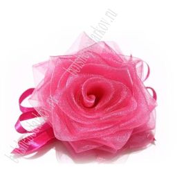 Лента органза 5 см*50 ярд (SF-1351) фукси №1028 - No name фото 2