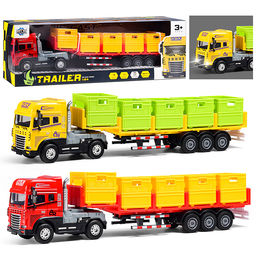 Машина "Грузовик с контейнерами" 1:24 (свет,звук) в коробке