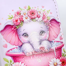 Кошелёк на молнии «Слоник», белый