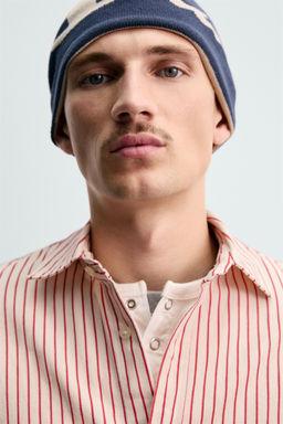 STRIPED SHIRT WITH CHAMPION ® X ZARA PATCHES  фото 6