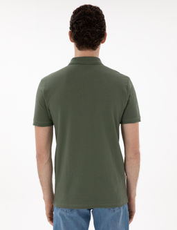 Haki Slim Fit K_vr_lmaz Polo Yaka Basic Ti__rt - Pierre cardin фото 12