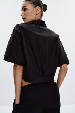WIDE-SLEEVE POPLIN SHIRT - Zara фото 5