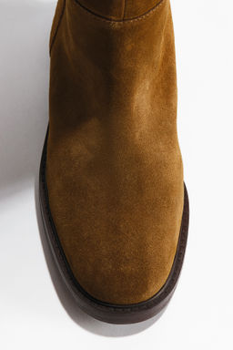 Botas a la rodilla en serraje afelpado - H&m фото 5