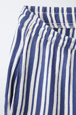 STRIPED LABEL STRAIGHT BERMUDA SHORTS - Zara фото 3