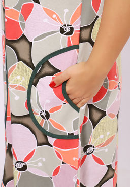 520 Халат больших размеров - Цветы