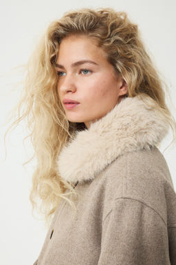 Cazadora de sarga con cuello efecto pelo - H&m фото 8