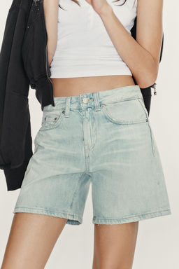 BERMUDA REGULAR DENIM TRF TIRO MEDIO / Azul claro - Zara фото 3