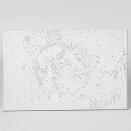 Картина по номерам с подрамником и гирляндой «Космос», 20 х 30 см